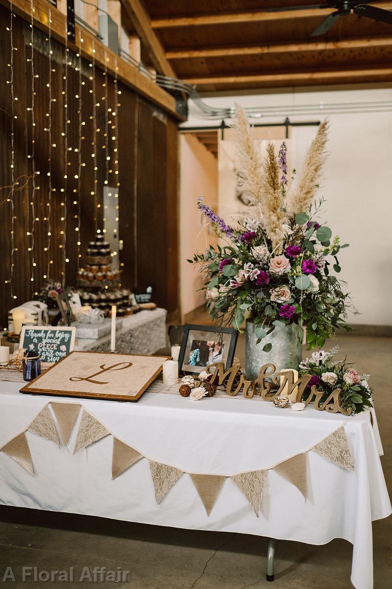 FT0767-Rustic Welcome Table Arrangement