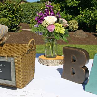 FT0695-Rustic Guest Book Table Decor