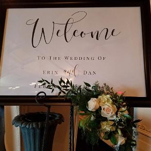 FT0737-Wedding Sign Floral Accent