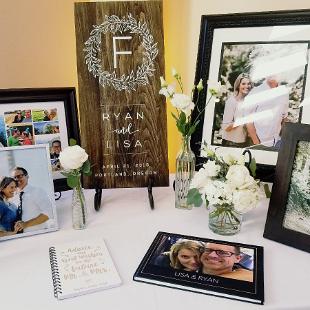 FT0740-Guest Book Table Floral Additions