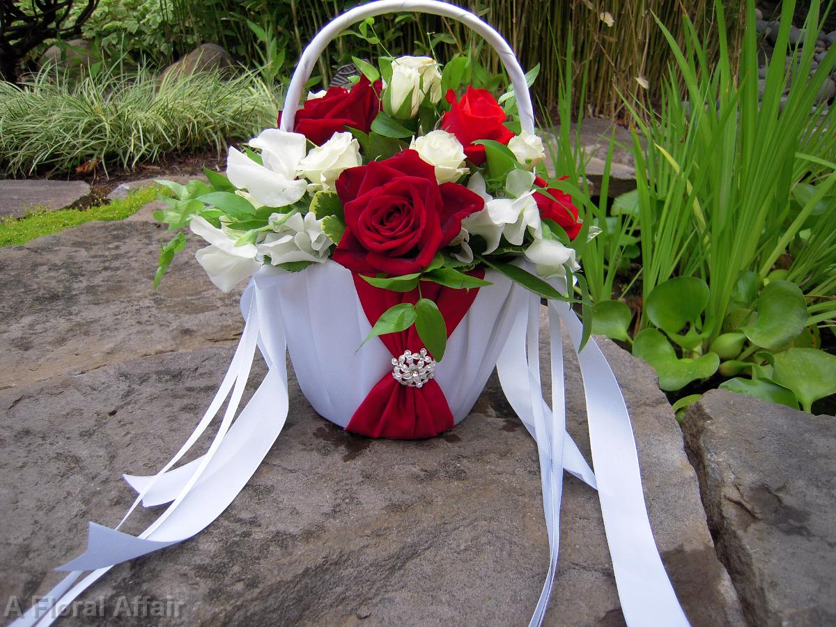 BG0061-Flower Girls Basket Arrangement