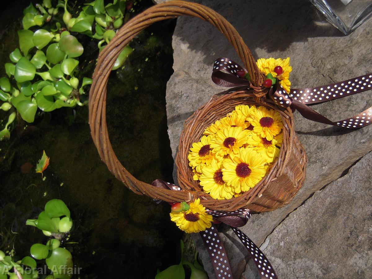 BG0064-Natural Flower Girl Basket