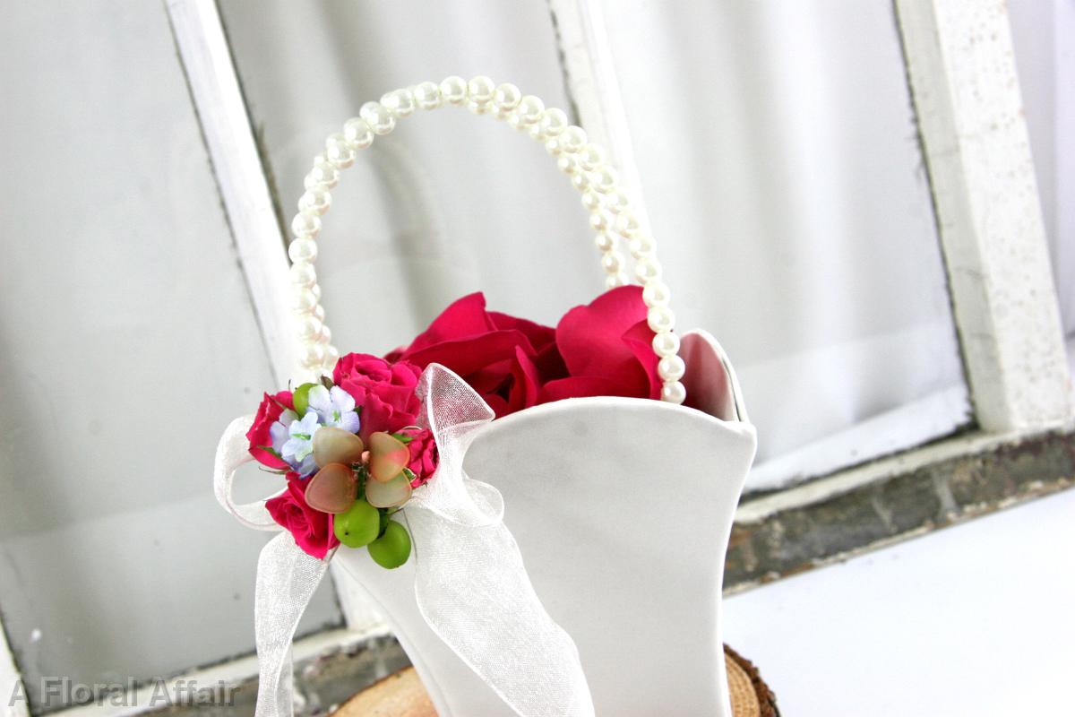 BG0077-Flower Girl Satin Basket