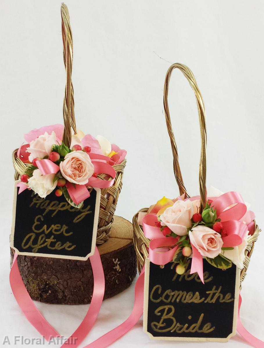 BG0081-Chalk Board Flower Girl Baskets