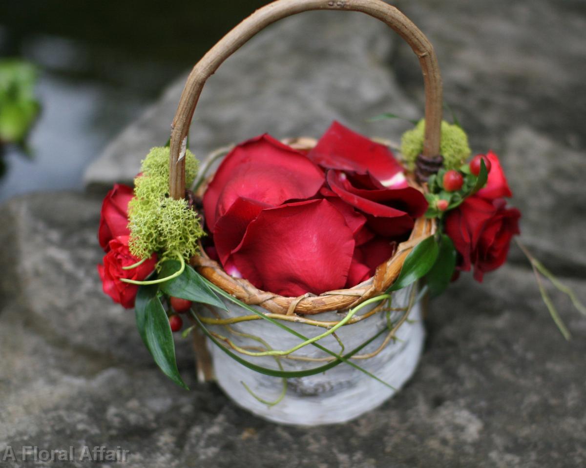 BG0086-Bark Flower Girl Basket