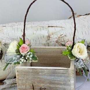 BG0084-Rustic Flower Girl Basket