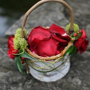 BG0086-Bark Flower Girl Basket