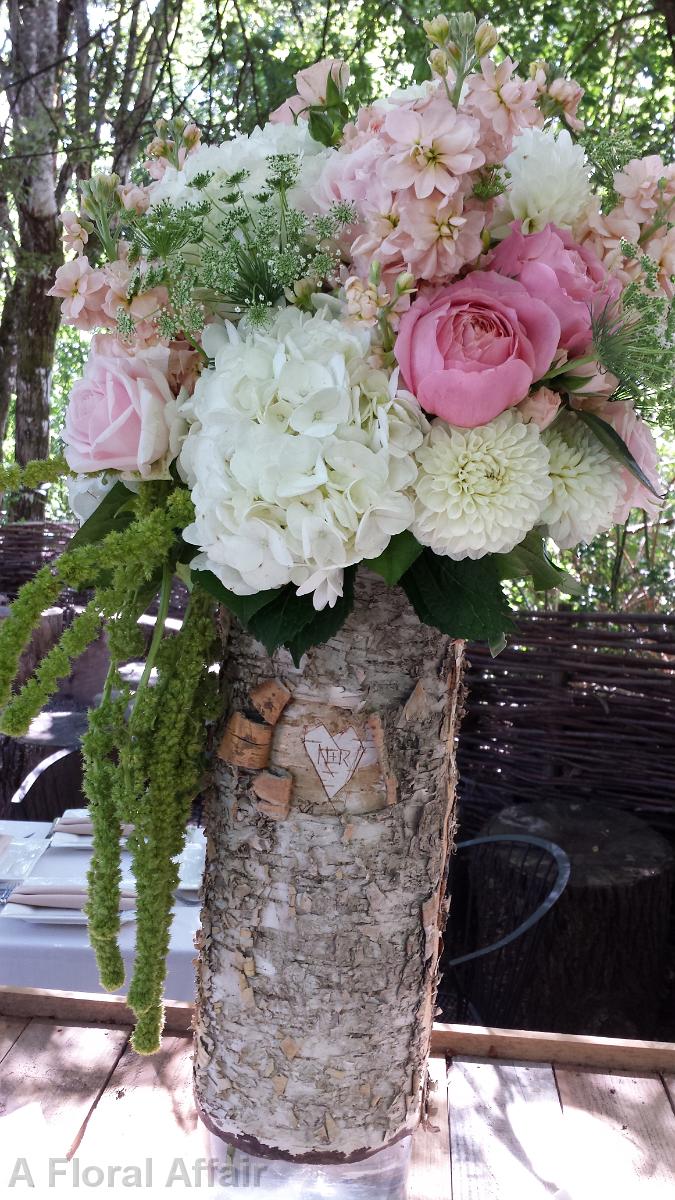 RF1139-Blush Pink and Whites Rustic Arrangement