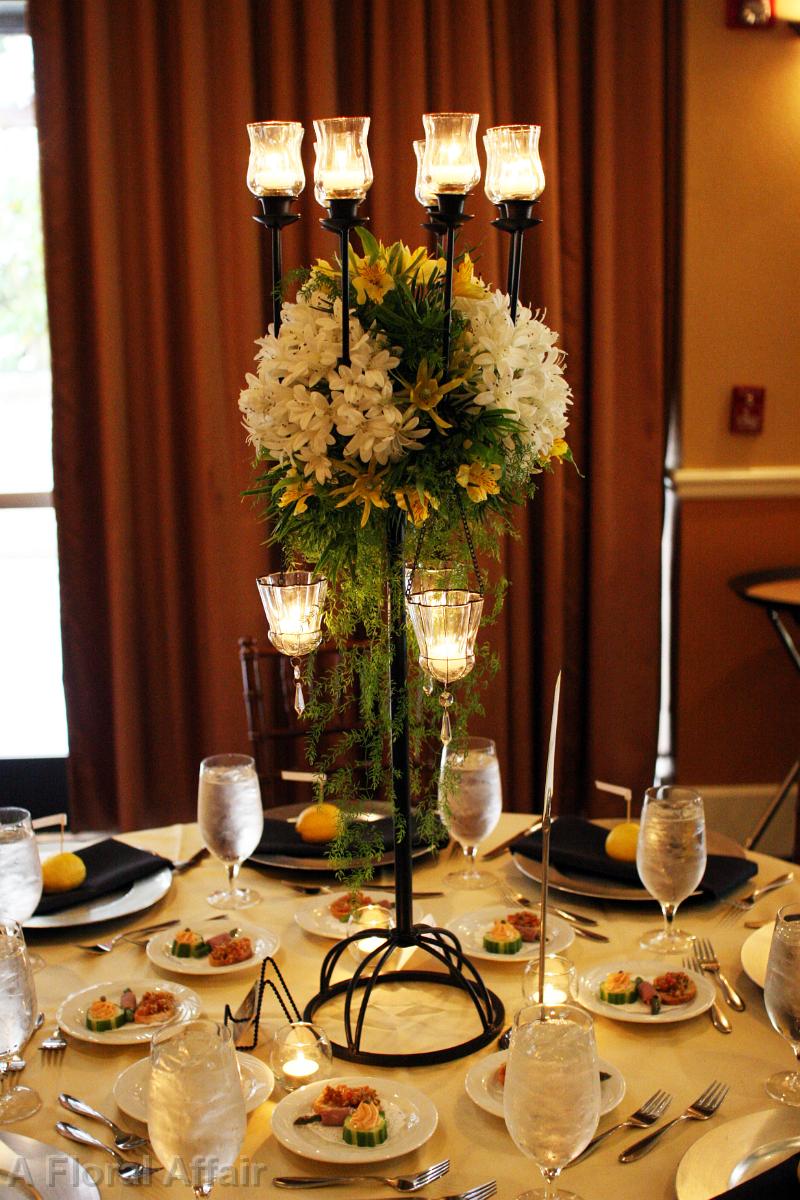 RF1263-Hollywood Glam Candelabra Wedding Centerpiece