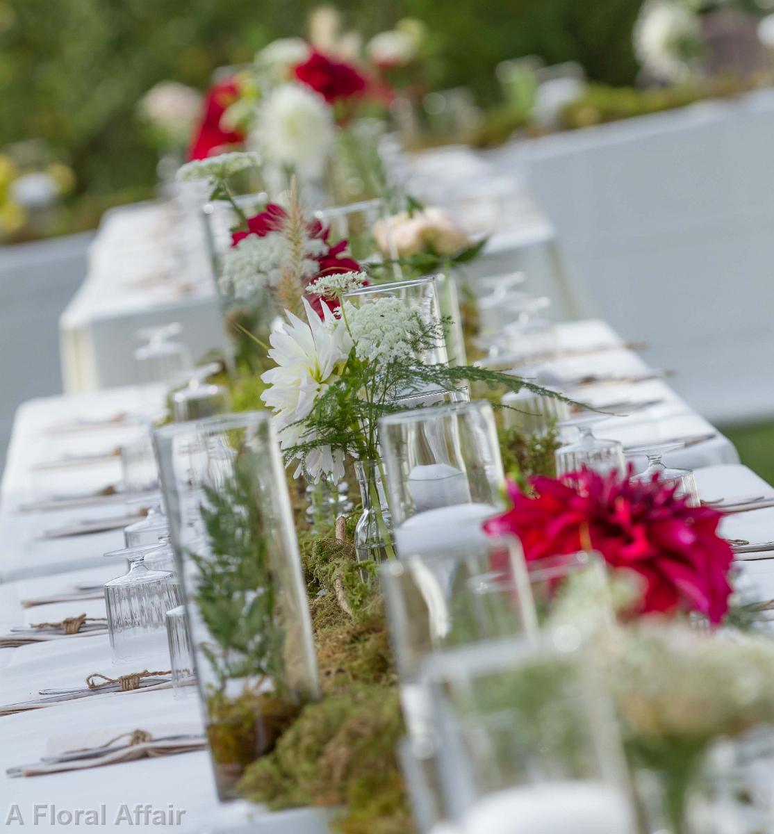 RF1320-Moss and Candle Centerpieces