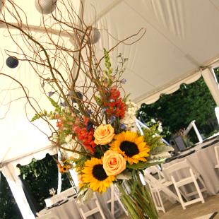 RF1100-Yellow, Orange, Blue and White Summer Fun Tall Centerpiece