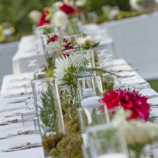 RF1320-Moss and Candle Centerpieces