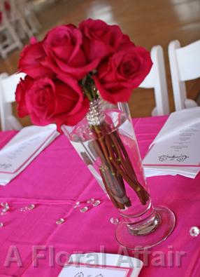 RF0407-Hot Princess Rose Centerpiece