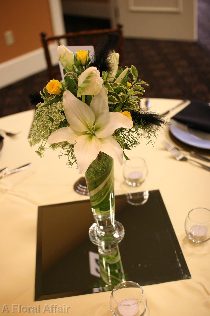 RF1266-Simple Asiatic and Yellow Garden Centerpiece