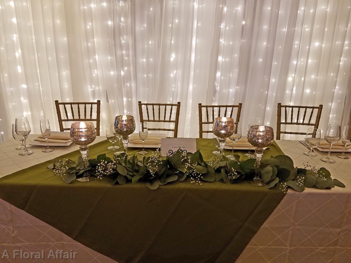 RF1349-Greenery and Baby's Breath Head Table Garland