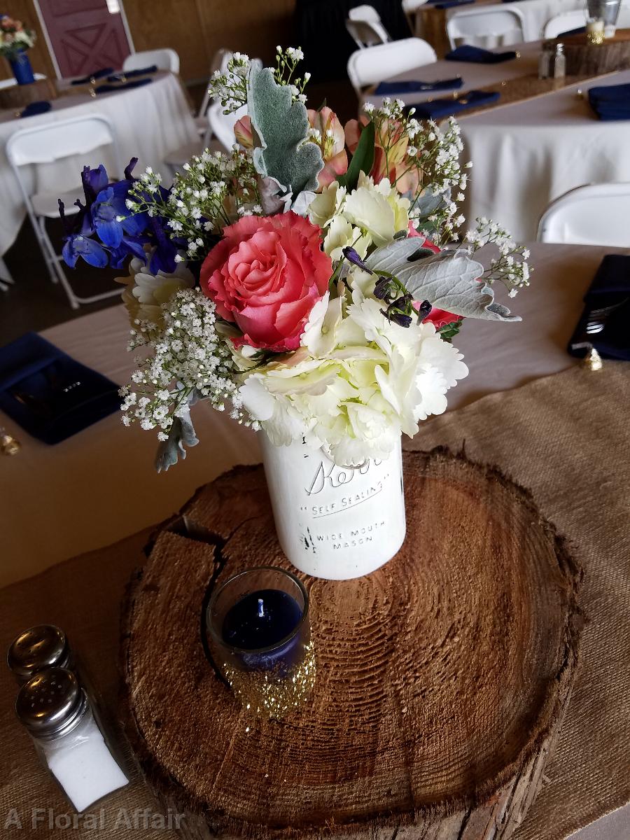 RF1361-Rustic Mason Jar Centerpiece