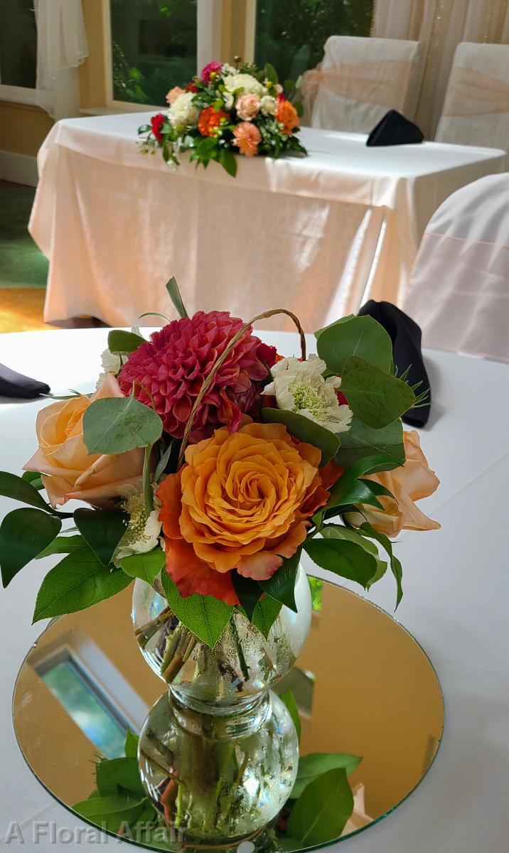 RF1537- Coral, Orange, Peach Wedding Flowers