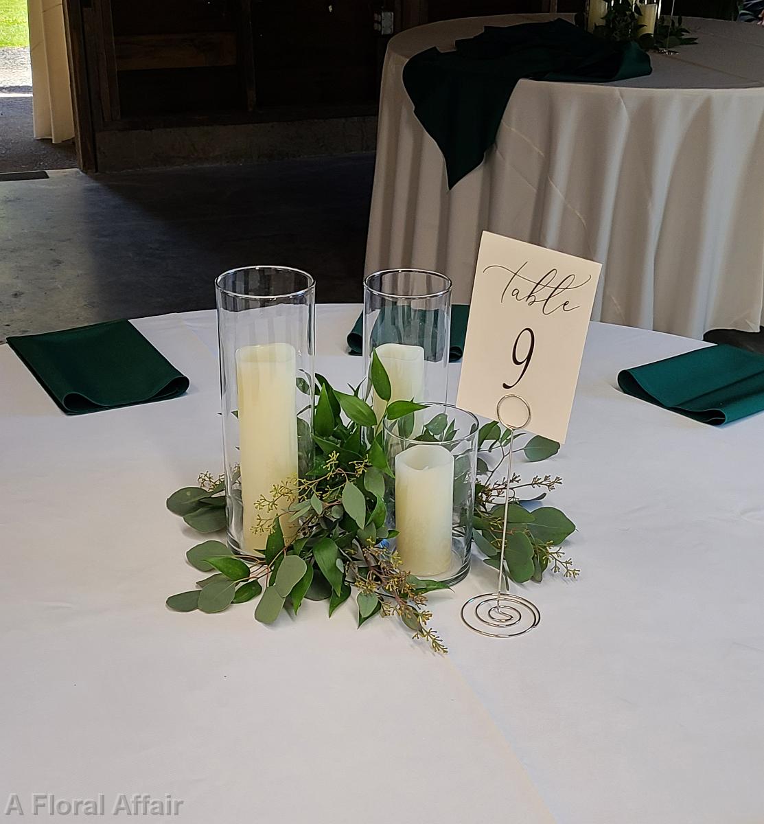RF1541- Candles and Greenery Centerpiece