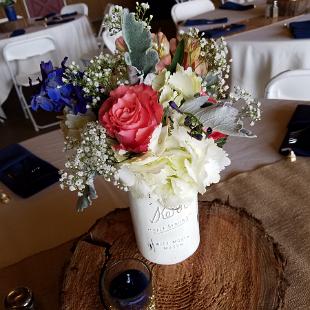 RF1361-Rustic Mason Jar Centerpiece