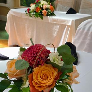RF1537- Coral, Orange, Peach Wedding Flowers