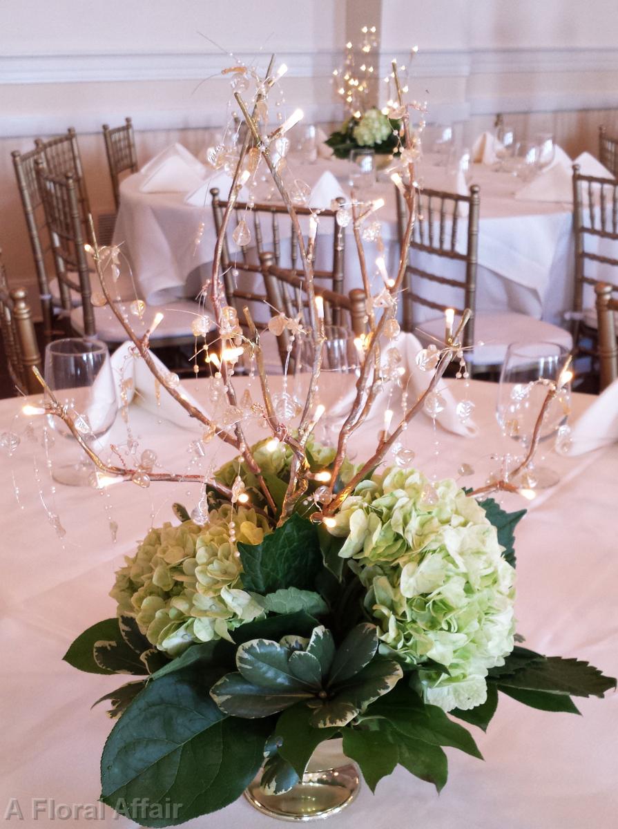 RF1164-Ligthed Gold Branch Centerpiece