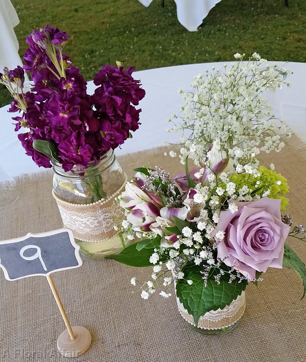 RF1317-Mason Jar and Bottle Centerpiece Setting