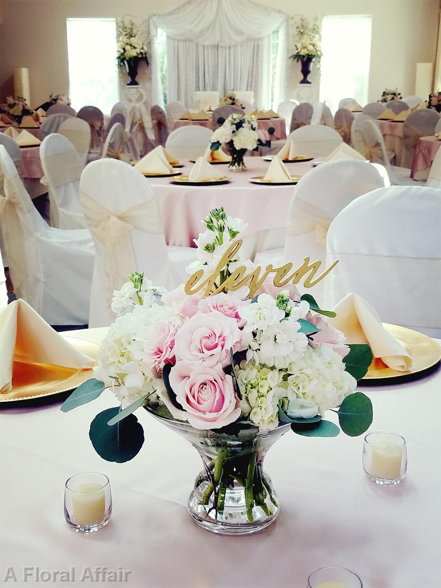 RF1400-Sophistacated Blush and White Centerpiece