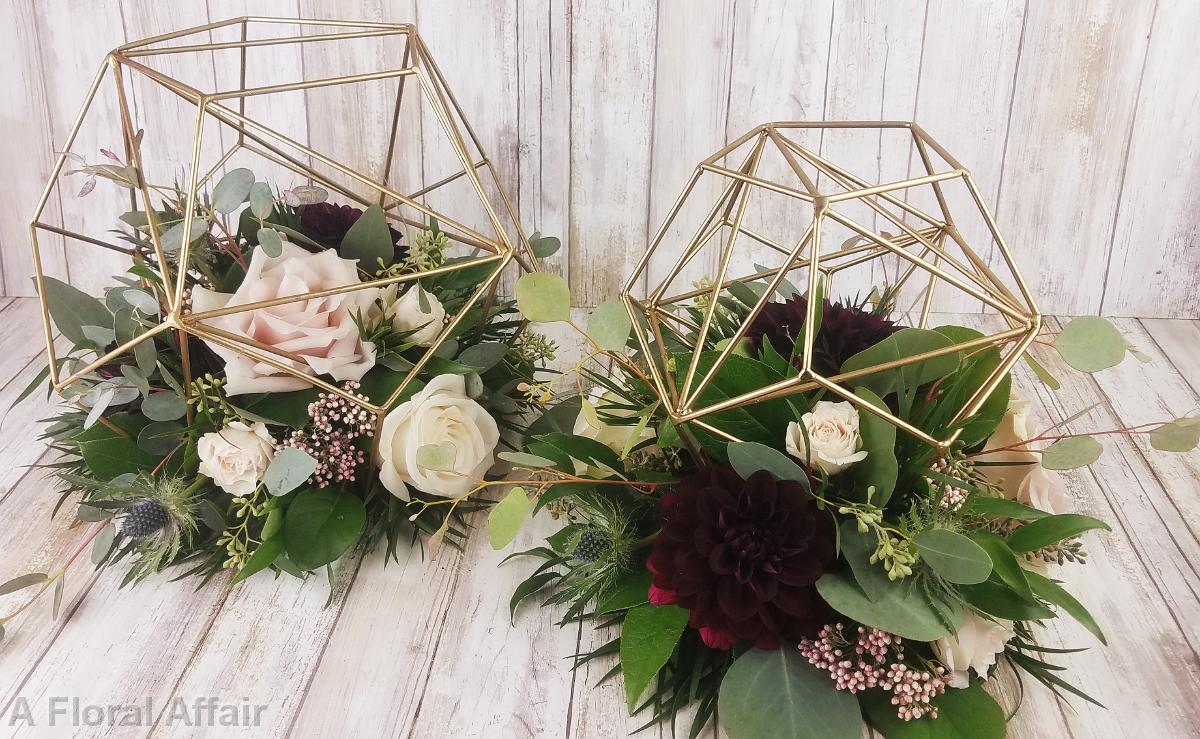 RF1463-Blush and Wine Geometric Centerpieces