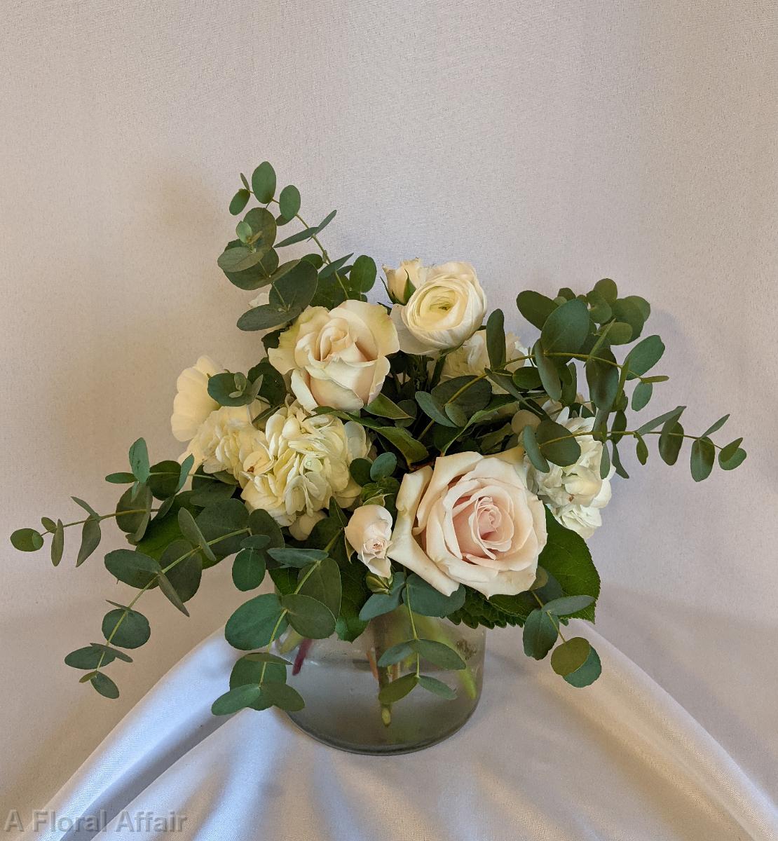 RF1544- White and Green Wedding Centerpiece edited-1