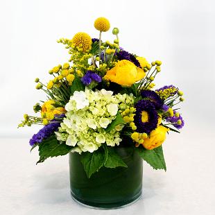 ED0117-Low Yellow and Purple Arrangement