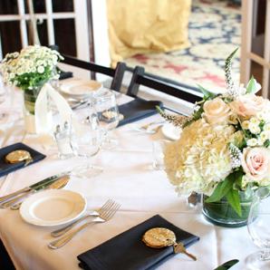 RF0306-Romantic Natural White, Cream and Blush Table Arrangement