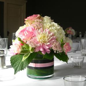 RF0865-Graceful Blush Pink and White Centerpiece