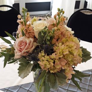 RF1131-Blush Pink Romantic Garden Centerpiece