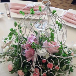 RF1134-Vintage Bird Cage Centerpiece