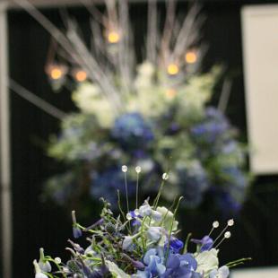 RF1261-Elegant Blue and Green Centerpiece