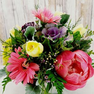 RF1368-Spring Coral Peony Centerpiece