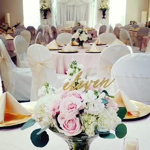 RF1400-Sophistacated Blush and White Centerpiece