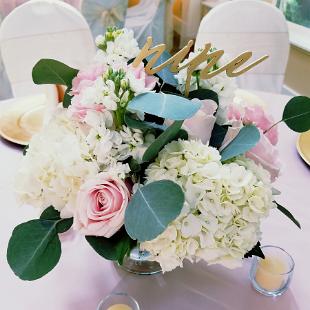 RF1401-Gold, Blush and White Wedding Centerpiece