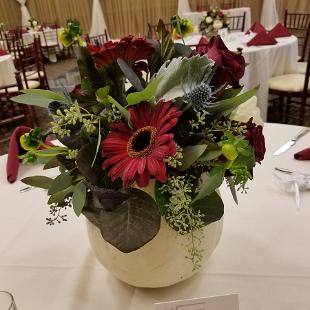 RF1426-White Pumpkin Centerpiece