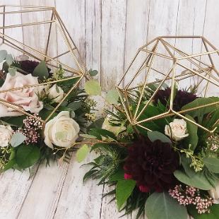 RF1463-Blush and Wine Geometric Centerpieces