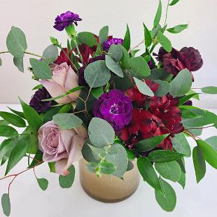 RF1509-Jewel Tone Centerpiece with Greenery