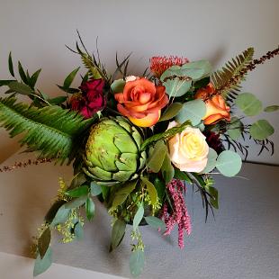 RF1514-Fall centerpiece with Artichoke