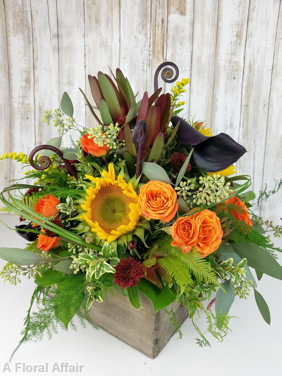 RF1424-Rustic Fall Sunflower Arrangement-1