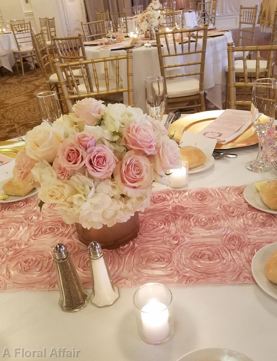 RF1435-Romantic Blush and White Centerpiece