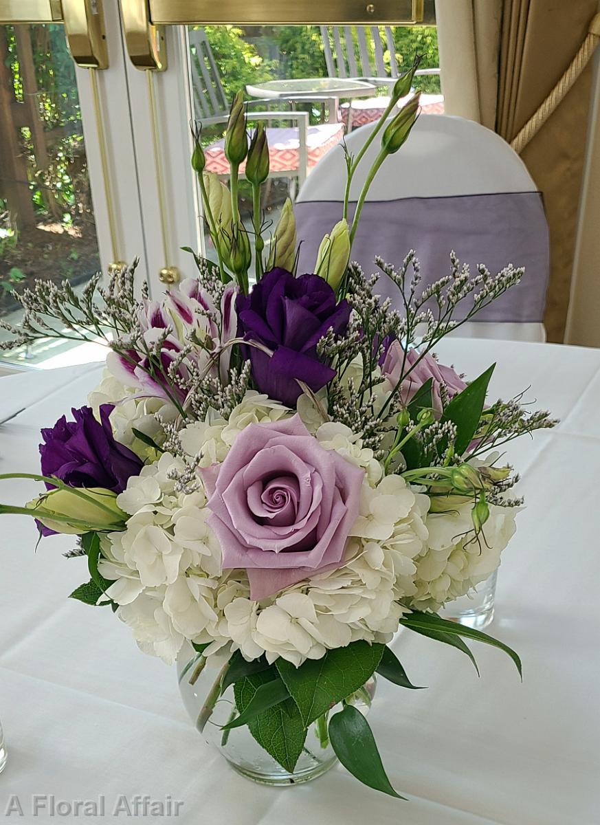 RF1546- Purple, Lavender, and White Centerpiece edited-1