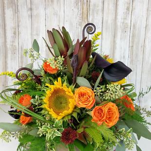 RF1424-Rustic Fall Sunflower Arrangement-1
