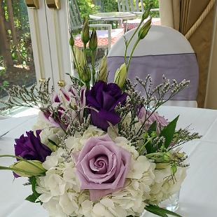 RF1546- Purple, Lavender, and White Centerpiece edited-1