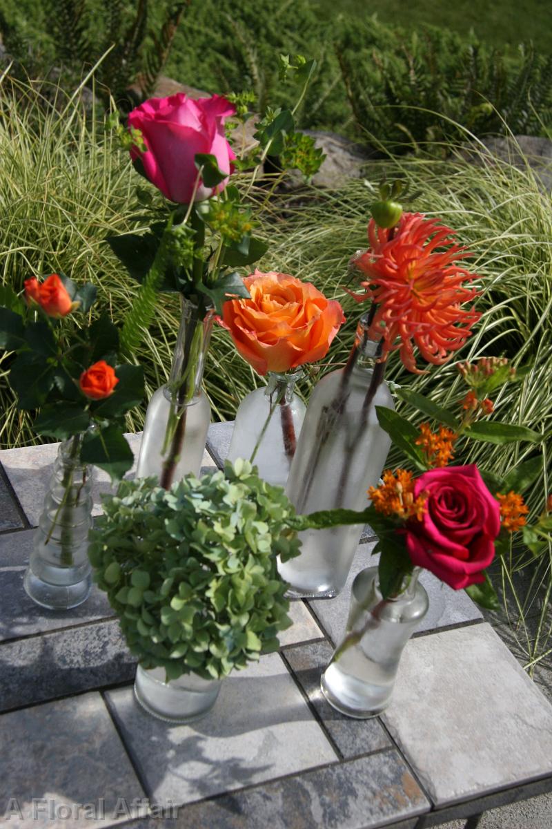RF0507-Vintage bottles with summer blooms