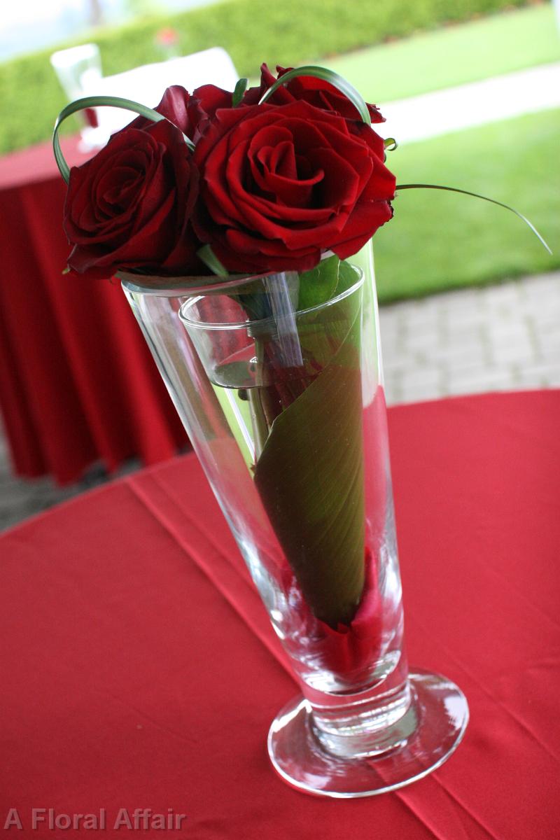 RF1267-Small Red Rose Centerpiece