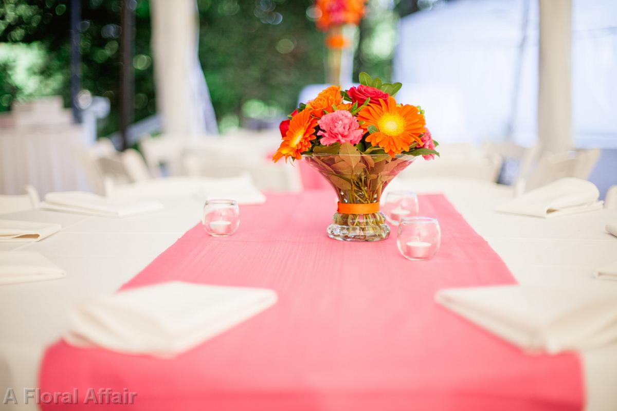 RF1278-Orange and Hot Pink Centerpiece